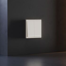 Клавиши для выключателя/переключателя двухклавишного с подсветкой S70 (хлопок) / Voltum VLS000413