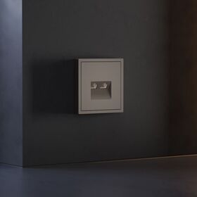 Накладка для розетки компьютерной двойной RJ45+RJ45 кат.6 S70 (капучино) / Voltum VLS001414