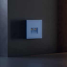 Накладка для розетки компьютерной двойной RJ45+RJ45 кат.6 S70 (деним) / Voltum VLS001415