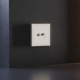 Накладка для розетки TV+RJ45 кат. 6 S70 (хлопок) / Voltum VLS002713