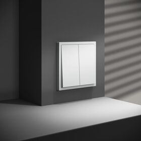 Перекрестный переключатель двухклавишный S70 (белый матовый) / Voltum VLS020502