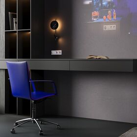 Накладка для розетки с заземлением и защитными шторками, с USB A+A S70 (серый) / Voltum VLS000916