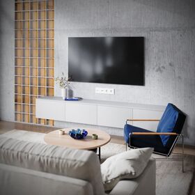 Розетка телевизионная TV+RJ45 кат. 6 S70 (белый глянцевый) / Voltum VLS060701