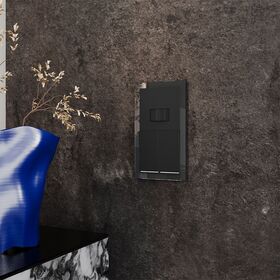 Выключатель двухклавишный с подсветкой S70 (черный матовый) / Voltum VLS020208