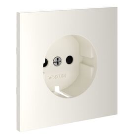 Накладка для розетки с заземлением и защитными шторками S70 (хлопок) / Voltum VLS000713