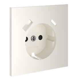 Накладка для розетки с заземлением и защитными шторками, с USB A+C S70 (хлопок) / Voltum VLS001013