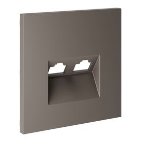 Накладка для розетки компьютерной двойной RJ45+RJ45 кат.6 S70 (капучино) / Voltum VLS001414