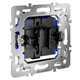 Механизм выключателя с самовозвратом одноклавишного 10А, S70 / Voltum VLS0106M