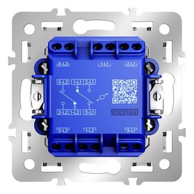 Механизм проходного переключателя двухклавишного 10А, S70 / Voltum VLS0203M