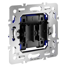 Механизм выключателя с самовозвратом двухклавишного 10А, S70 / Voltum VLS0206M