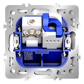 Розетка телевизионная TV+RJ45 кат. 6 S70 (белый глянцевый) / Voltum VLS060701