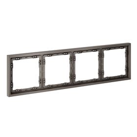 Рамка пластиковая на 4 пост S70 (капучино) / Voltum VLS100414