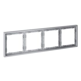 Рамка пластиковая на 4 поста S70 (серый) / Voltum VLS100416