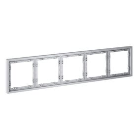 Рамка пластиковая на 5 постов S70 (серый) / Voltum VLS100516