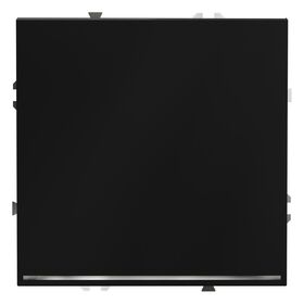 Проходной переключатель одноклавишный с подсветкой S70 (черный матовый) / Voltum VLS010408