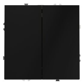 Выключатель двухклавишный S70 (черный матовый) / Voltum VLS020108