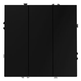 Выключатель трехклавишный S70 (черный матовый) / Voltum VLS030108