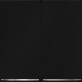 Проходной переключатель двухклавишный с подсветкой S70 (черный матовый) / Voltum VLS020408