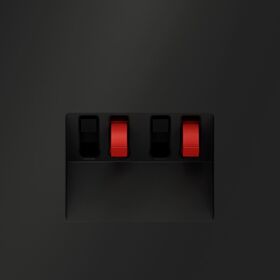 Розетка акустическая 4-местная S70 (черный матовый) / Voltum VLS060308