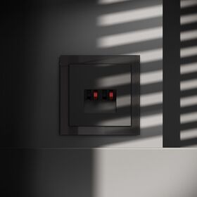 Розетка акустическая 4-местная S70 (черный матовый) / Voltum VLS060308