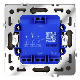 Выключатель трехклавишный S70 (титан) / Voltum VLS030106