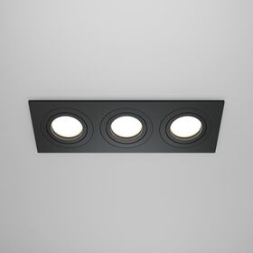 Встраиваемый светильник Atom GU10 3x10Вт / Maytoni DL024-2-03B