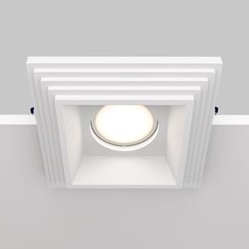 Встраиваемый светильник Gyps Modern GU10 10Вт / Maytoni DL005-1-01-W