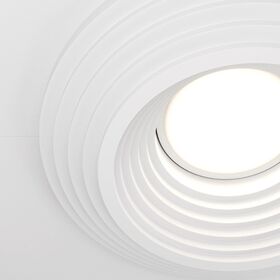 Встраиваемый светильник Gyps Modern GU10 10Вт / Maytoni DL004-1-01-W