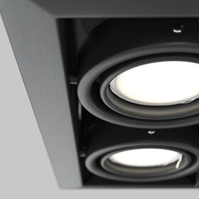 Встраиваемый светильник Metal Modern GU10 2x10Вт / Maytoni DL008-2-02-B