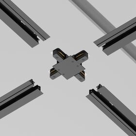 Коннектор Х-образный Unity встраиваемый черный / Maytoni TRA002CX-11B