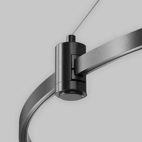 Подвесной набор с основанием под блок питания для круглого шинопровода Flarity черный / Maytoni TRA154SW-BB-R-B