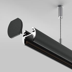 Шинопровод 3м подвесной круглый Basity, черный / Maytoni TRX172-R-113B