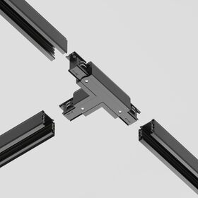 Коннектор Т-образный левый Trinity черный / Maytoni TRA005CT-31B-L