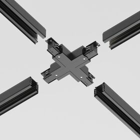 Коннектор Х-образный Trinity черный / Maytoni TRA005CX-31B