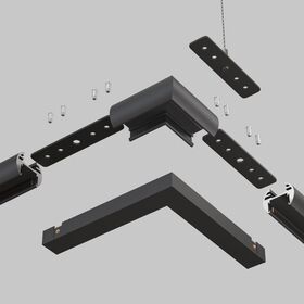 Коннектор угловой круглый Basity, черный / Maytoni TRA172CL-R-11B