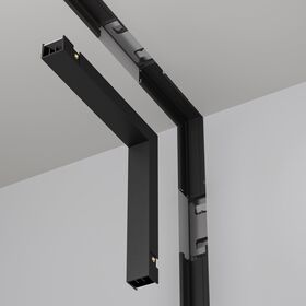 Коннектор угловой внутренний, встраиваемый под ГКЛ 12,5 мм Basity, черный / Maytoni TRA172ICL-12B