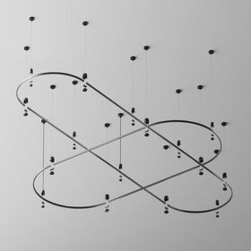 Шинопровод полукруг 650мм Flarity черный / Maytoni TRX154-SR-D650-B