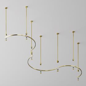 Шинопровод полукруг 650 мм Flarity латунь / Maytoni TRX154-SR-D650-BS