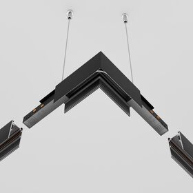 Коннектор питания угловой 15 см Exility черный / Maytoni TRA034CPC-42B-15