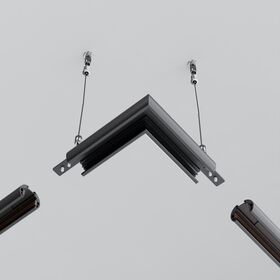 Коннектор угловой для круглого низкопрофильного шинопровода Exility / Maytoni TRAM034CL-R-41B