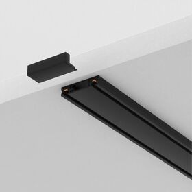 Шинопровод 1м Radity с заглушками в комплекте накладной черный / Maytoni TRX084EC-111B