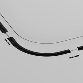 Коннектор радиусный D600 встраиваемый под ГКЛ 9,5мм Levity черный / Maytoni TRA184-R600-12B