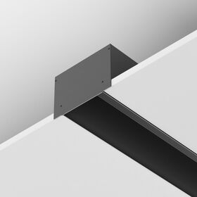 Заглушка декоративная черная - 2шт.+ 8 саморезов для профиля ALM-11681-PL-B-2M / Maytoni ALM013EC-PL-B