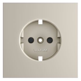 Накладка для розетки с заземлением и защитными шторками S70 (кашемир) / Voltum VLS000703