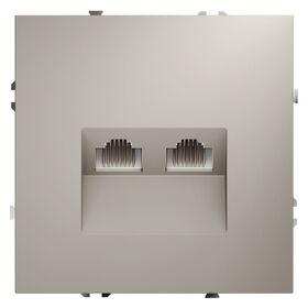 Розетка компьютерная двойная RJ45+RJ45 кат.6 S70 (кашемир) / Voltum VLS060203