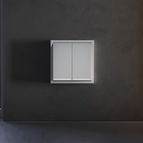 Клавиши для выключателя/переключателя двухклавишного с подсветкой S70 (серый) / Voltum VLS000416