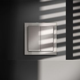 Выключатель двухклавишный с подсветкой S70 (кашемир) / Voltum VLS020203