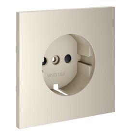 Накладка для розетки с заземлением и защитными шторками S70 (кашемир) / Voltum VLS000703