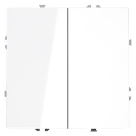 Выключатель двухклавишный S70 (белый глянцевый) / Voltum VLS020101