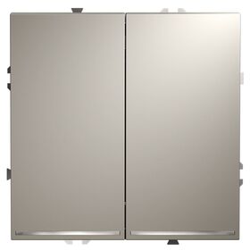 Проходной переключатель двухклавишный с подсветкой S70 (кашемир) / Voltum VLS020403